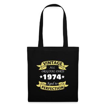 Vintage 1974 50 Years Aged to Perfection - Tote Bag - black - Front