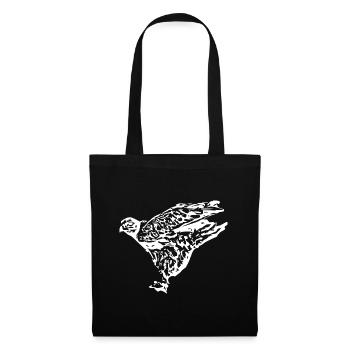Wanderfalke Faucan Vogelräuber - Stoffbeutel - Schwarz - Vorne