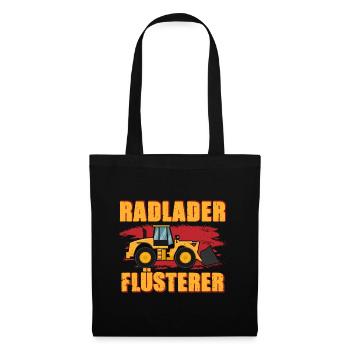Radlader Flüsterer Retro Radladerfahrer - Stoffbeutel - Schwarz - Vorne