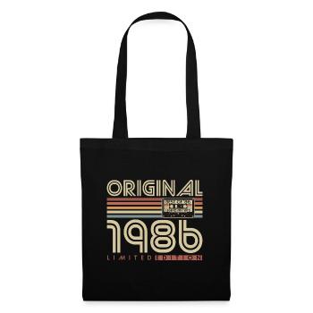 Original 1986 Vintage Vintage Anniversaire Rétro - Sac en tissu - noir - Devant