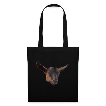 Drôle de tête de chèvre bouc - Sac en tissu - noir - Devant
