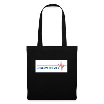 je sauve des vies - Sac en tissu - noir - Devant