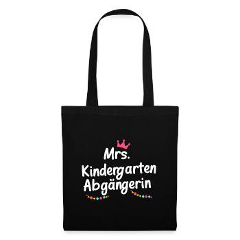 Mrs. Kindergartenabgängerin Kita Abschiedsgeschenk - Stoffbeutel - Schwarz - Vorne