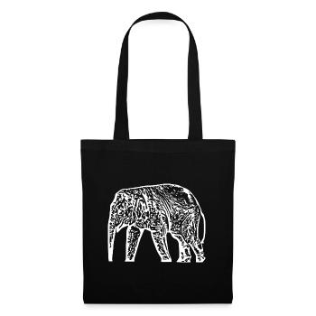 Elephant Baby White - Tote Bag - black - Front