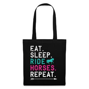 CHEVAUX CHEMISE - Sac en tissu - noir - Devant