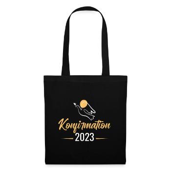Konfirmand 2023 Konfirmation - Stoffbeutel - Schwarz - Vorne