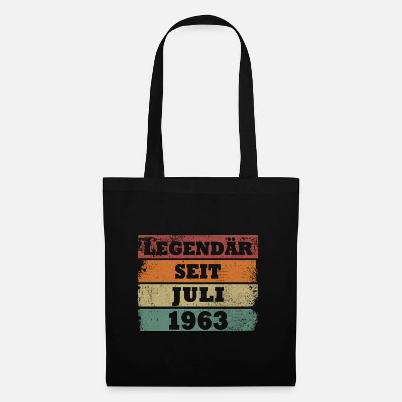 Legendär seit Juli 1963 Geburtstagsgeschenk - Stoffbeutel - Schwarz