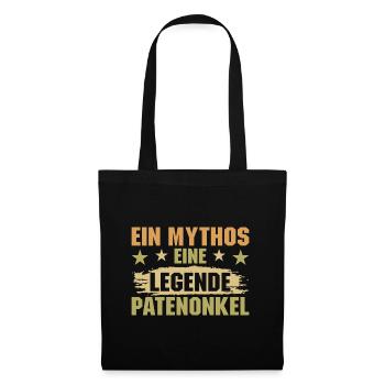 Ein Mythos eine Legende Patenonkel Taufpate - Stoffbeutel - Schwarz - Vorne