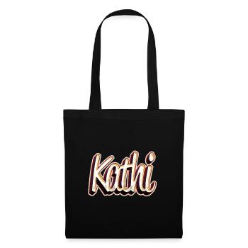 Kathi Prénom Nom Surnom Graffiti - Sac en tissu - noir - Devant