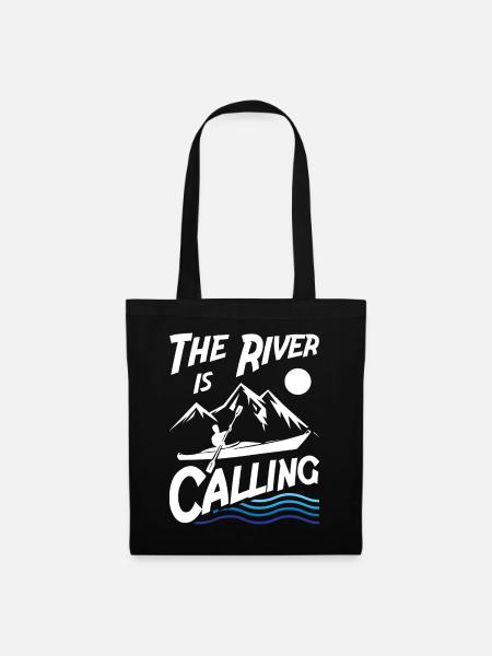 The River is Calling - Stoffbeutel - Schwarz