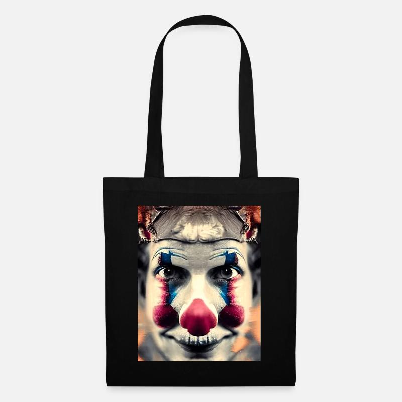 Clown - Stoffbeutel - Schwarz