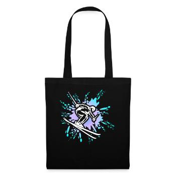 Skiing Ski Holiday Winter Sports Gift - Tote Bag - black - Front