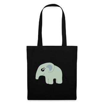 Kawaii Chibi Kawaii Elefant Kawaii Kinder Manga - Stoffbeutel - Schwarz - Vorne