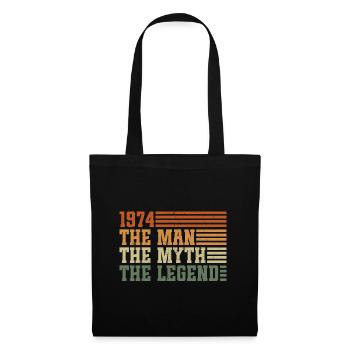 1974 Vintage homme mythe légende anniversaire - Sac en tissu - noir - Devant