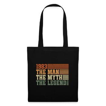 1983 Vintage homme mythe légende anniversaire - Sac en tissu - noir - Devant