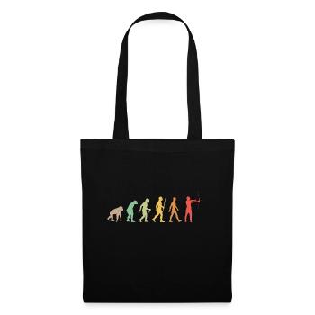 Bogenschießen Evolution Geschenk Bogenschütze - Stoffbeutel - Schwarz - Vorne