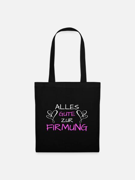 Alles Gute zur Firmung Firmling - Stoffbeutel - Schwarz