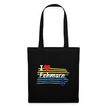 I love Fehmarn coastal look - Tote Bag - black - Front