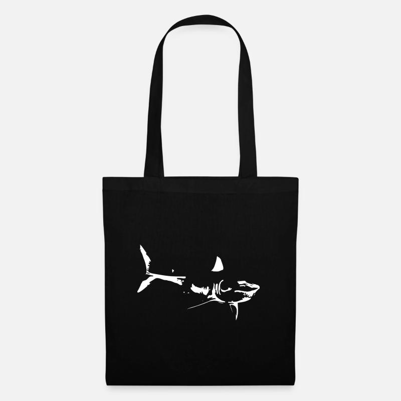 Requin - Sac en tissu - noir