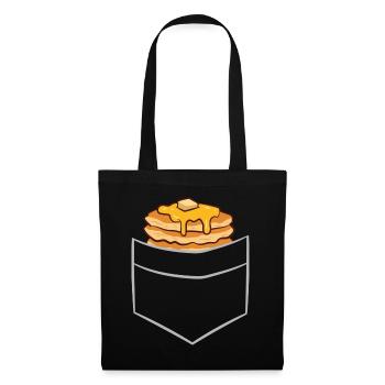 Crêpes - Dans la poche de poitrine / poche de chemise - Sac en tissu - noir - Devant