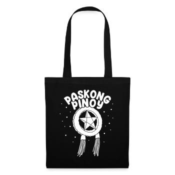Paskong Pinoy Weihnachtsdesign für Filipinos - Stoffbeutel - Schwarz - Vorne