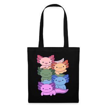 Conception de groupe d’Axolotl arc-en-ciel pour les amateurs d’Axolotl - Sac en tissu - noir - Devant