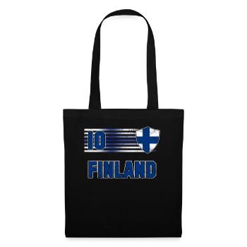 Finlande - Sac en tissu - noir - Devant