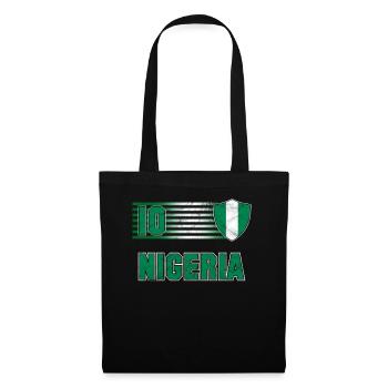 Nigeria - Stoffbeutel - Schwarz - Vorne