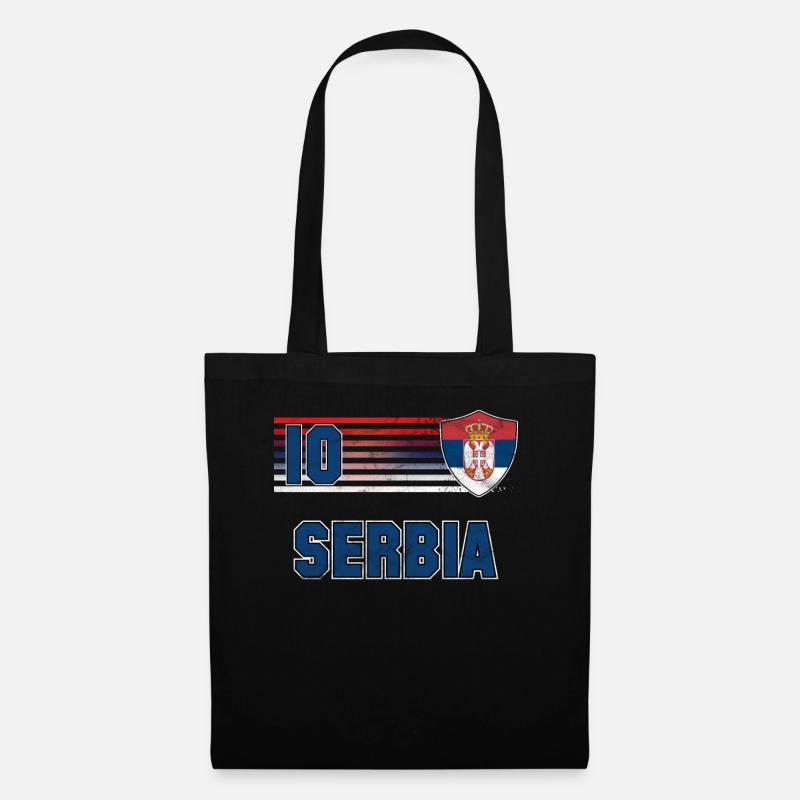 Serbien - Stoffbeutel - Schwarz