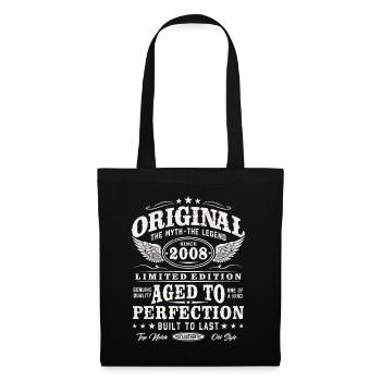 Original 2008 Vintage Vintage Rétro Anniversaire - Sac en tissu - noir - Devant