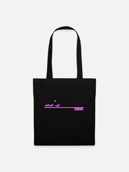 Reiten Sun Pink - Stoffbeutel - Schwarz