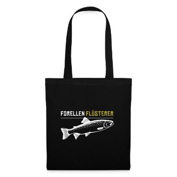 Forellen Flüsterer - Stoffbeutel - Schwarz - Vorne