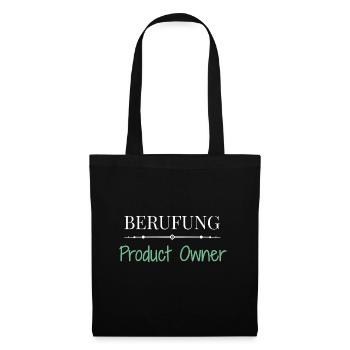 Berufung Product Owner - Lustige Sprüche - Stoffbeutel - Schwarz - Vorne