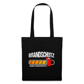Brandschutz überprüft Brandschutzbeauftragter - Stoffbeutel - Schwarz - Vorne