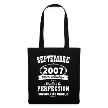 18th birthday - September 2007 Perfection - Tote Bag - black - Front