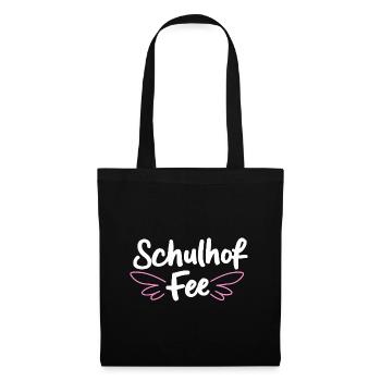 Schulhof-Fee Kita Abgängerin Erstklässler Geschenk - Stoffbeutel - Schwarz - Vorne