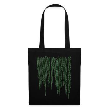Pluies binaires - Sac en tissu - noir - Devant