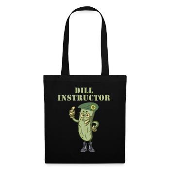 Dill Instructor Essiggurke Lustige Gurke Geschenk - Stoffbeutel - Schwarz - Vorne