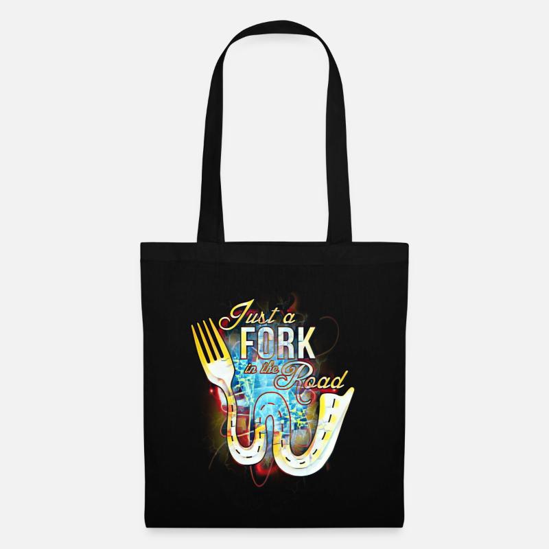 Be the fork on your way Art Design - Tote Bag - black