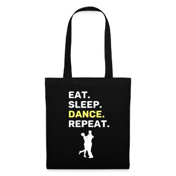 Danse drôle disant Couple de danse - Sac en tissu - noir - Devant