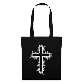 Jésus église religion croix - Sac en tissu - noir - Devant