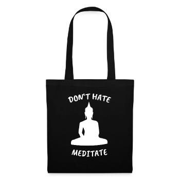 Spiritualité méditer méditation - Sac en tissu - noir - Devant