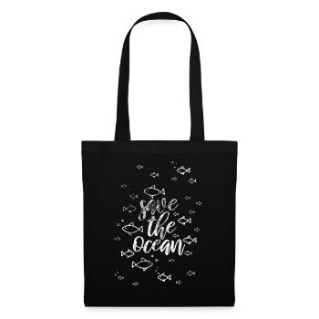 Océan Poisson Nature Amour Terre Humaine Mer Propre - Sac en tissu - noir - Devant