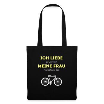 Bicycle funny saying cyclist - Tote Bag - black - Front