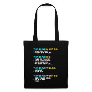 Things we did not love Music 80s 70s - Tote Bag - black - Front