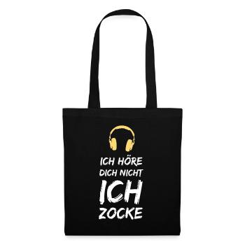 Zocken - Stoffbeutel - Schwarz - Vorne