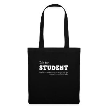 Student - Stoffbeutel - Schwarz - Vorne