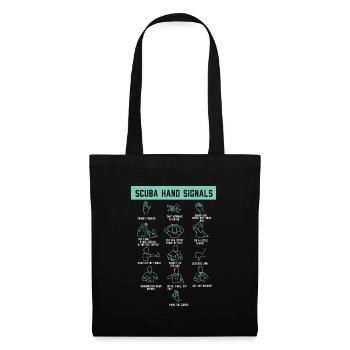 Scuba Diving Hand Signals Gift for Divers - Tote Bag - black - Front