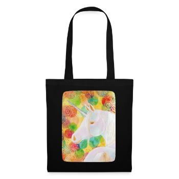 Regenbogen-Einhorn - Sonja Ariel von Staden - Stoffbeutel - Schwarz - Vorne