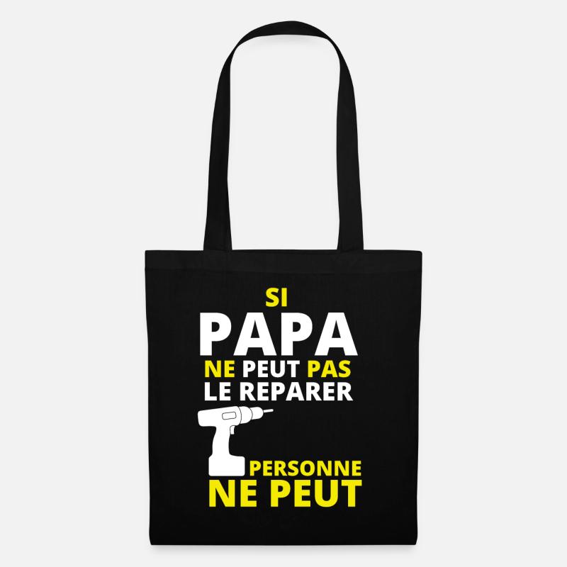 bricoleur, bricoleur, bricolage - Sac en tissu - noir